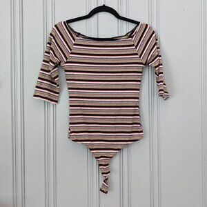 Anthropologie Striped Bodysuit